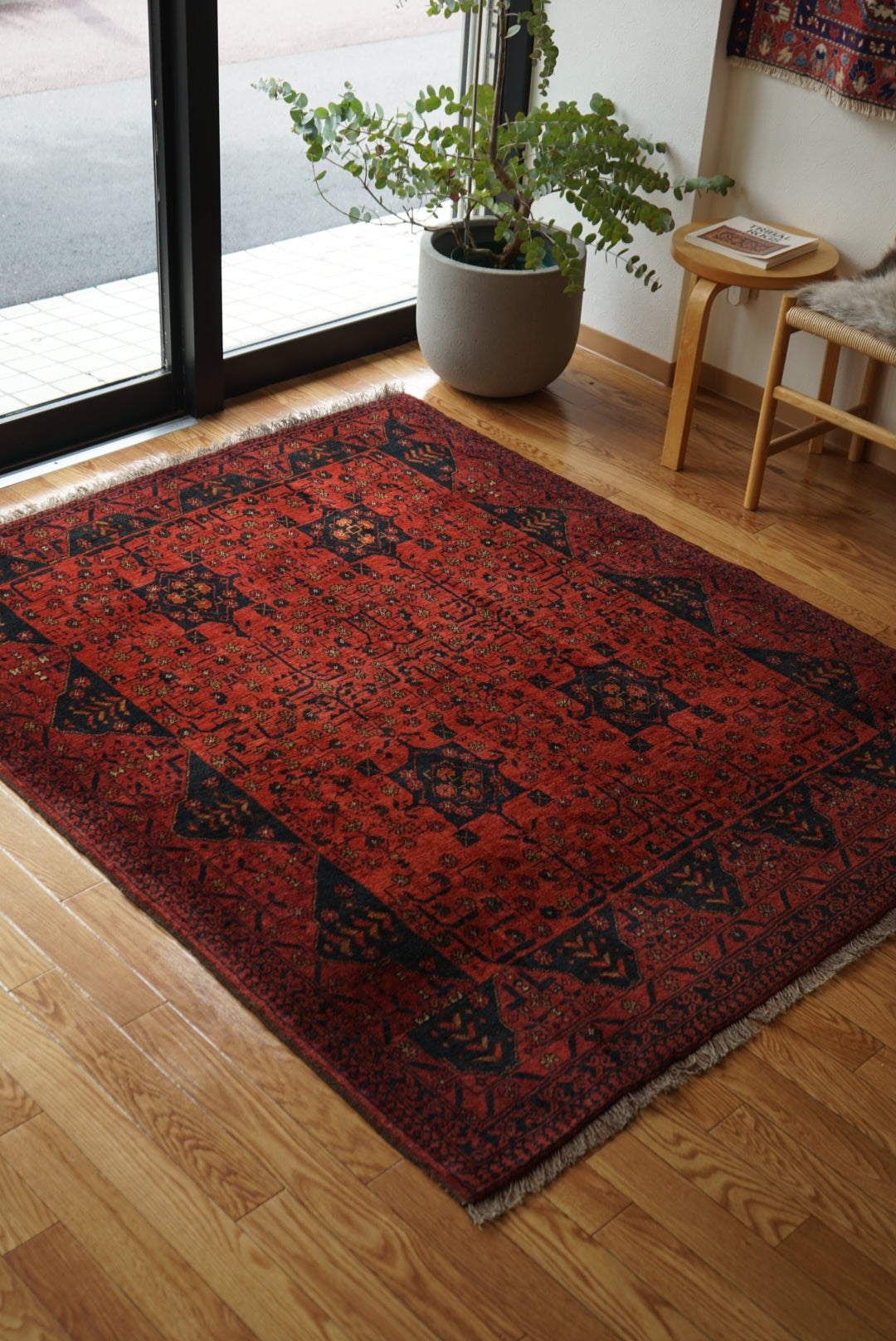 Afghanistan Old Turkmen RichRed 1970年代 177.5 × 142.5 cm No.AF2524