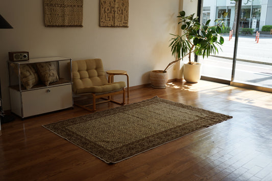 Türkiye Old Kayseri Beige , Brown Flower 1970年代 210 × 142 cm No.TR25388