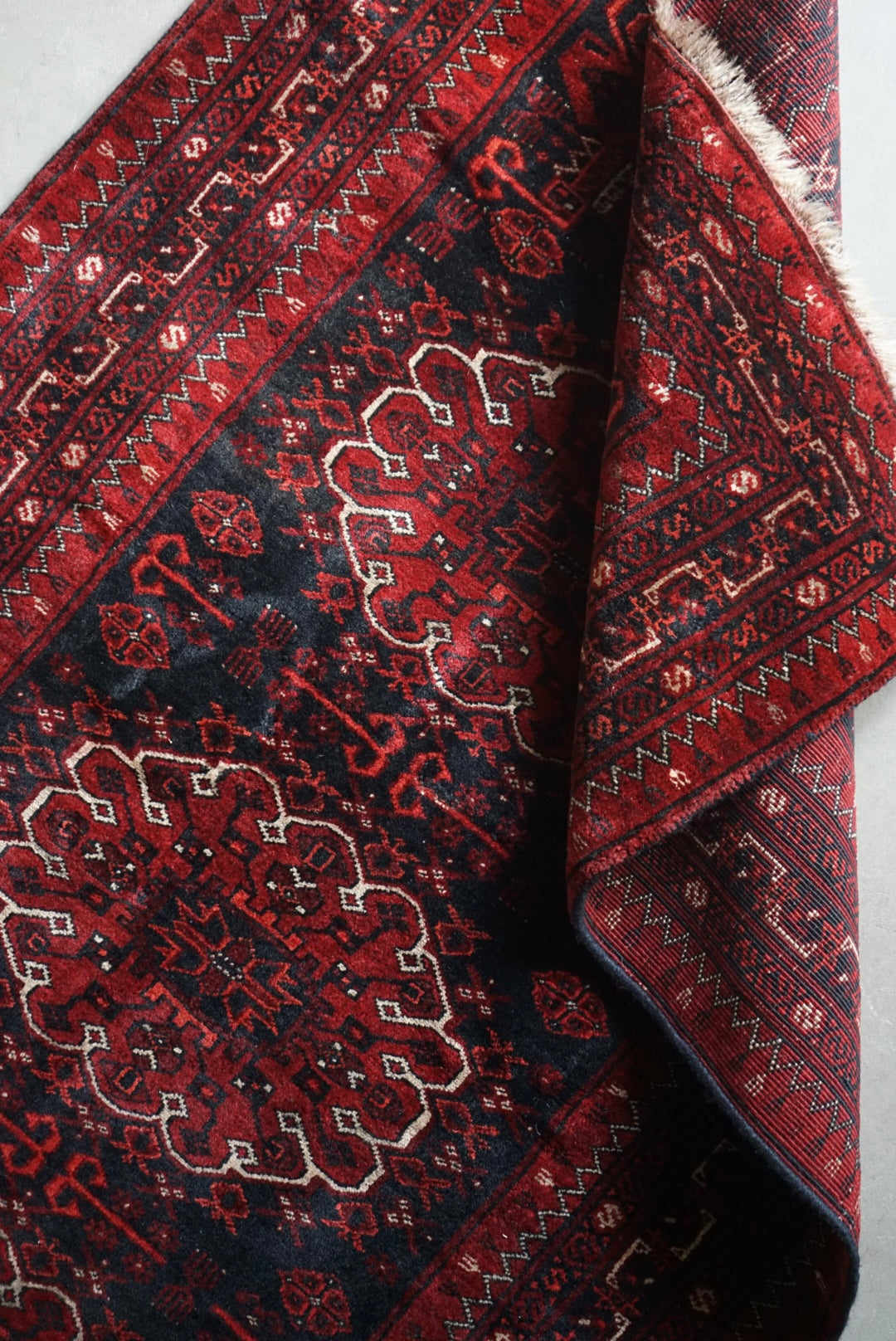 Afghanistan Old Turkmen Rich Black 1960年代 180 × 100 cm No.AF2519