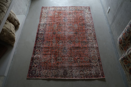 TURKEY OLD ISPARTA ORANGE 1970年代 191 × 129 cm No.TR25199