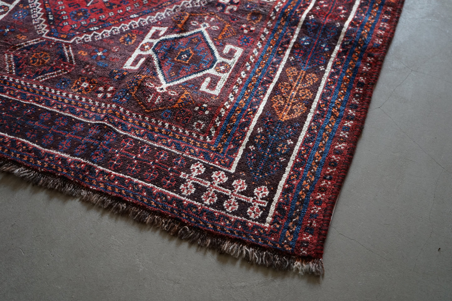 店頭販売 IRAN ANTIQUE SHIRAZ QASHQAI 1860年代 222 × 148 cm