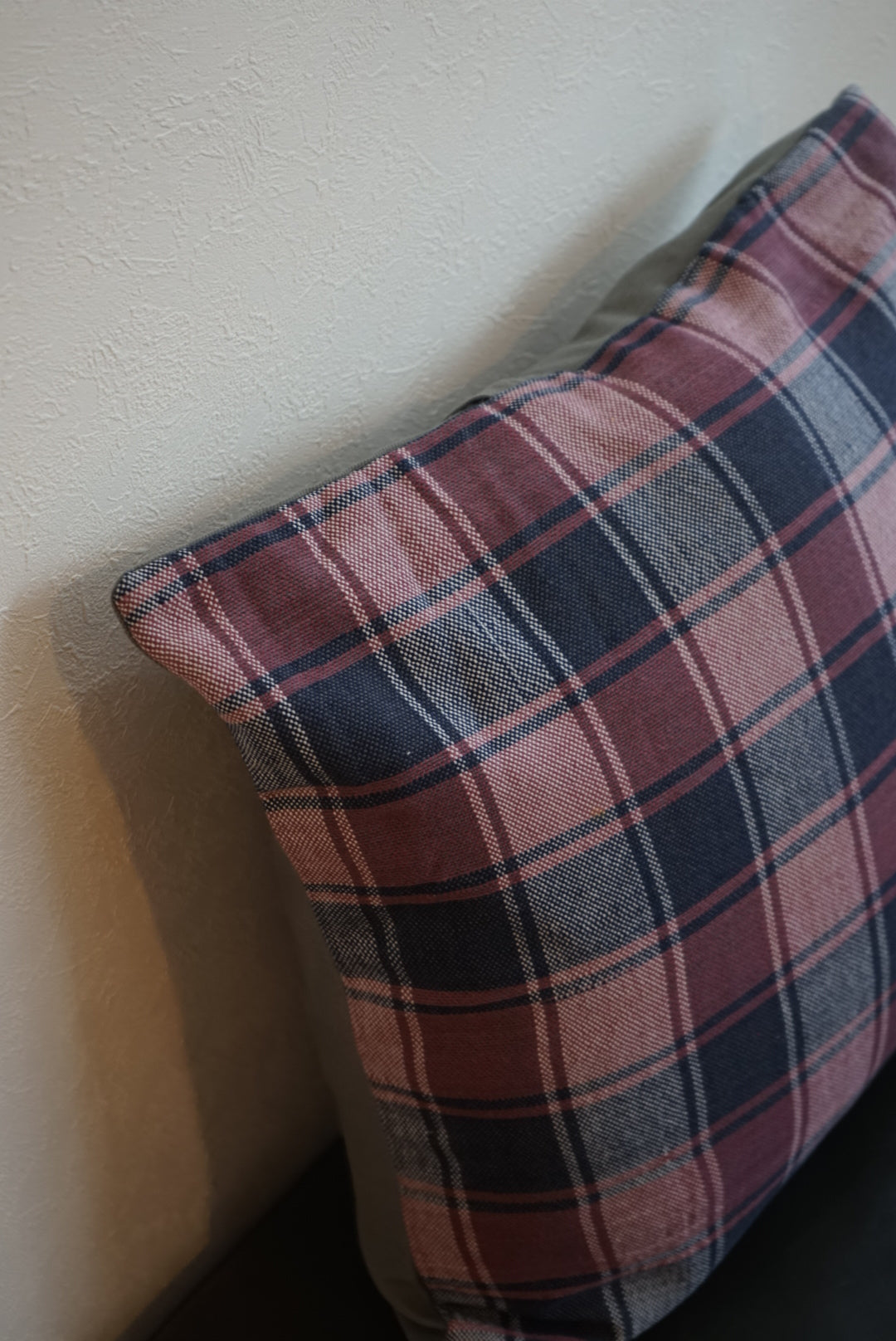 Türkiye Old Kilim Cushion Cover Checker Purple , White , Navy 51 × 50 cm No.TR25397