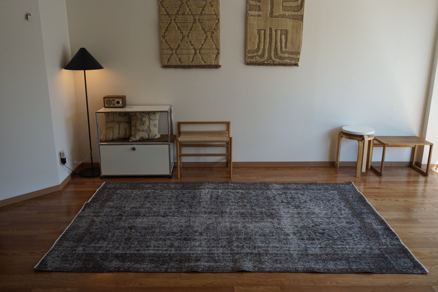 Türkiye Old Isparta Gray , Brown Overdye 1960年代 259 × 162.5 cm No.TR25403