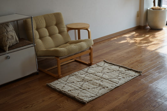 店頭販売 ORIGINAL IRAN QASHQAI KILIM DOORSIZE " DIAMOND " 95 × 65 cm