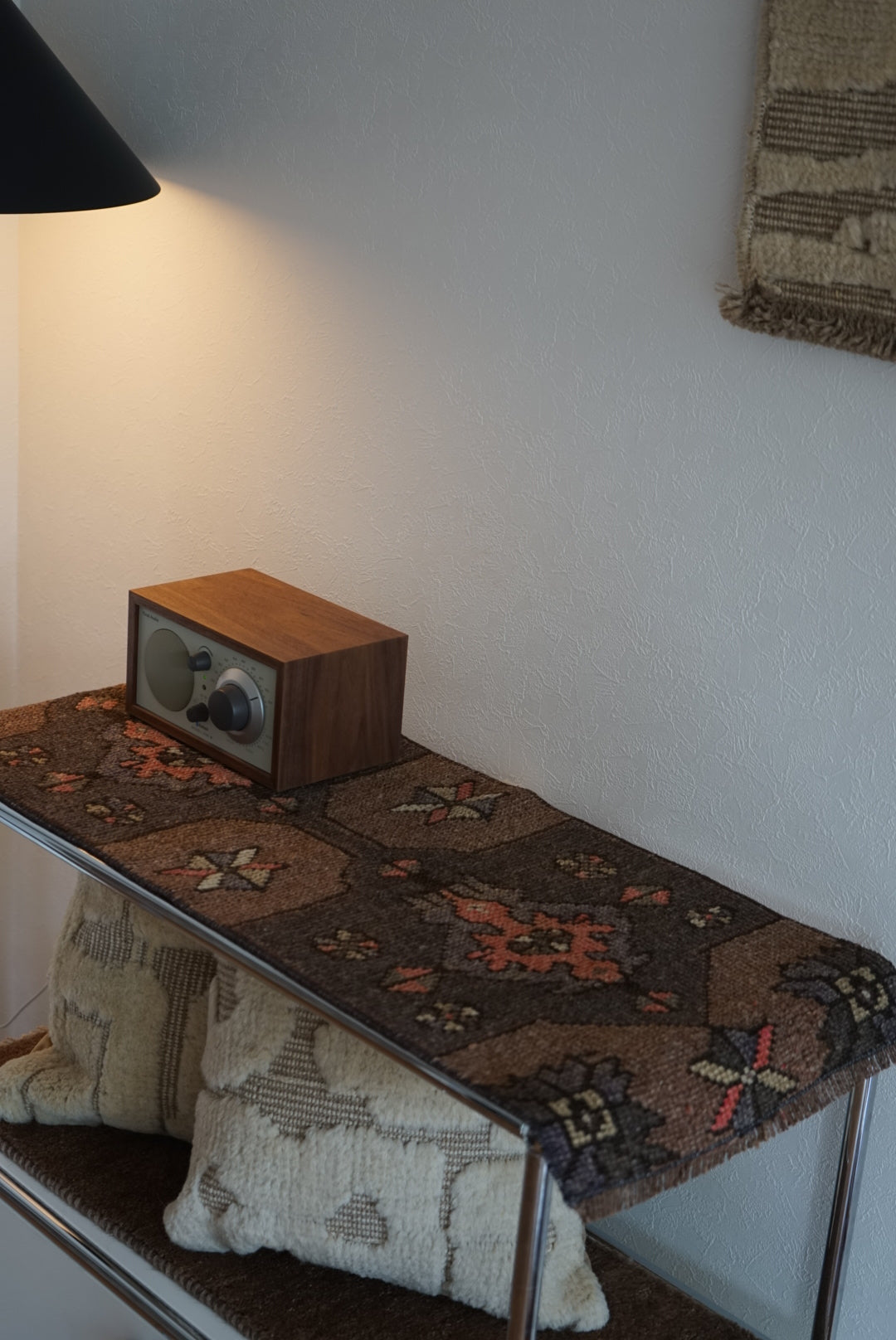 Türkiye Old Oushak Brown , Gray Medallion Runner 1970年代 80.5 × 50 cm No.TR25416