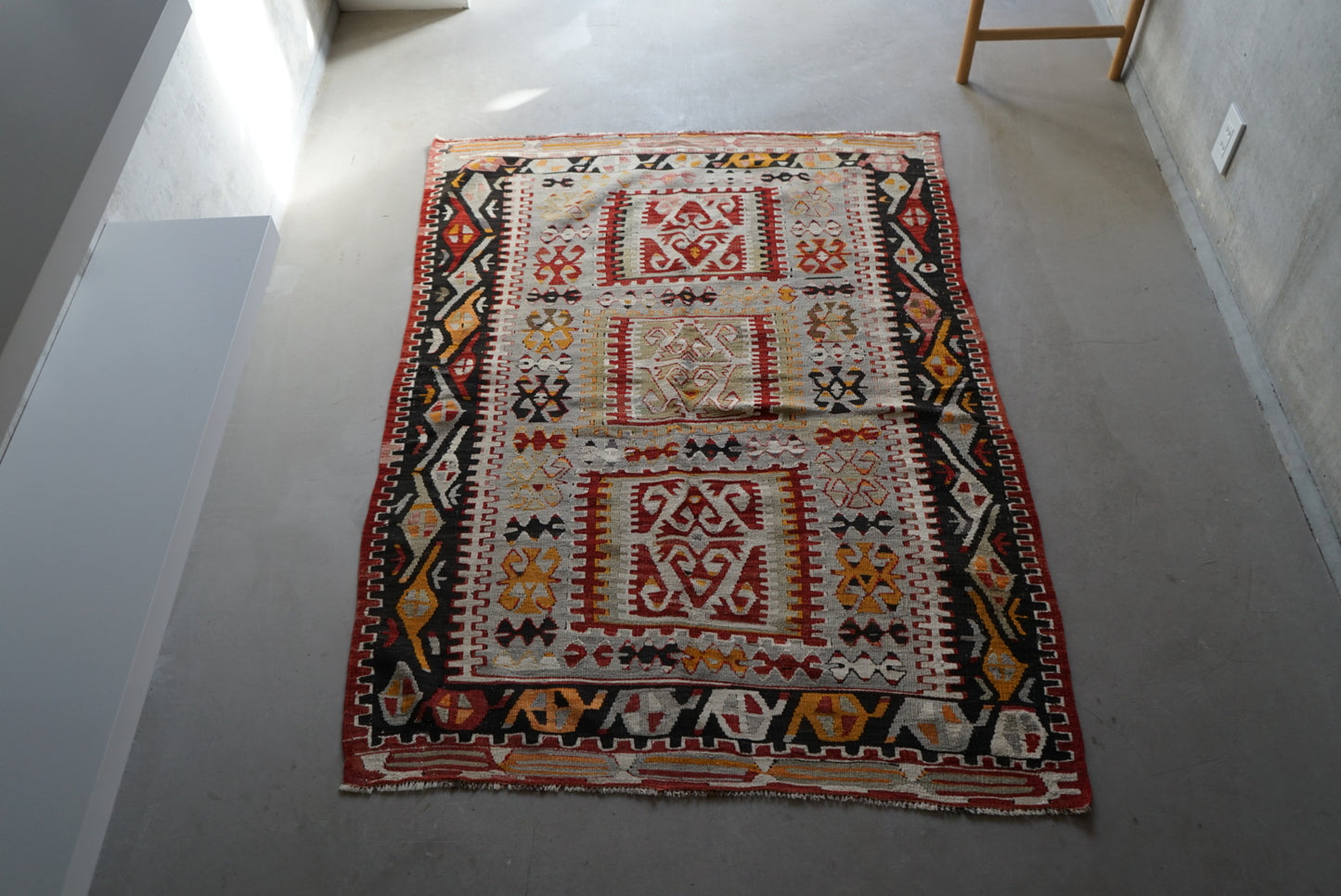 TURKEY KAYSERI OLD KILIM 1950-1960年代 159 × 116 cm