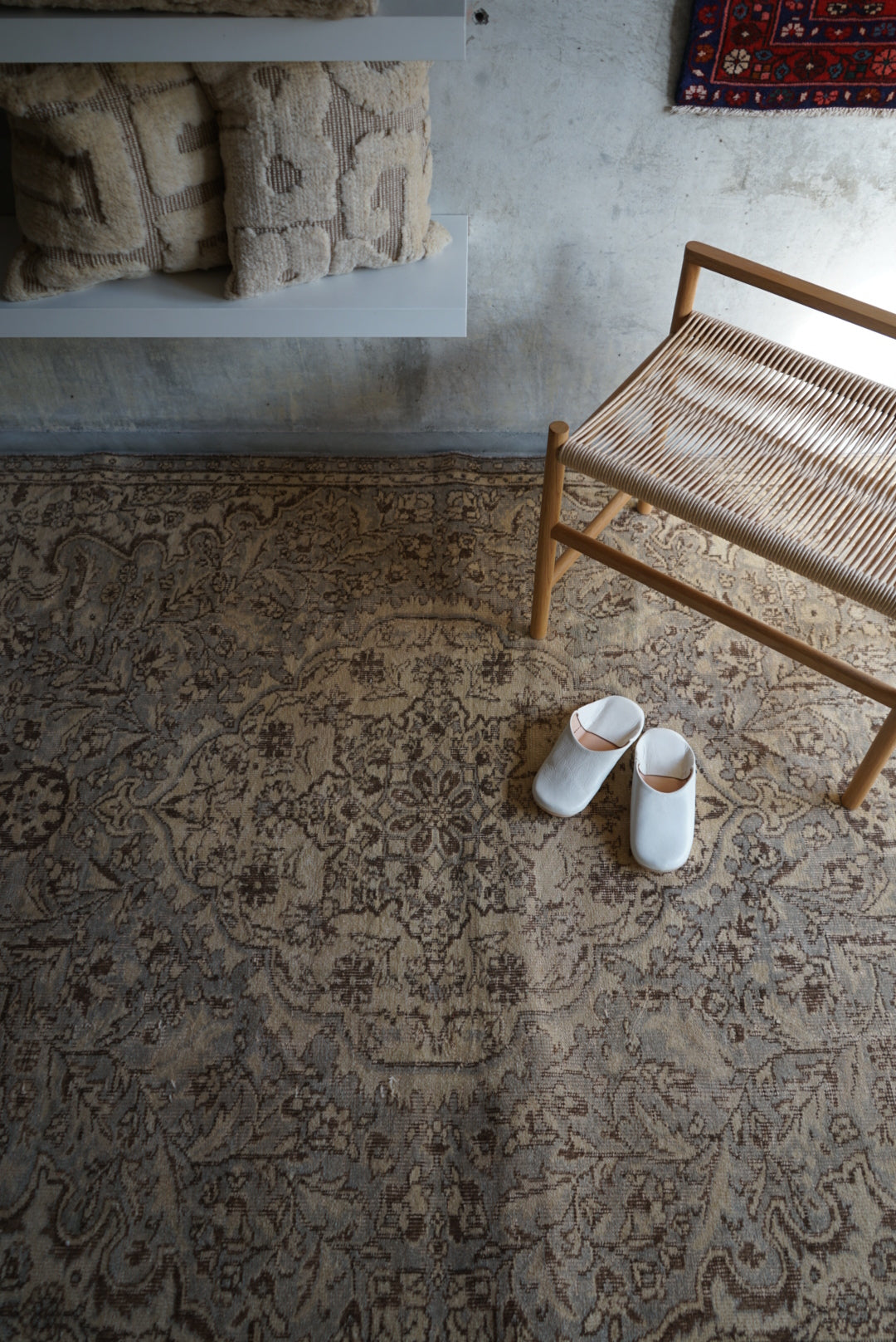 Türkiye Old Isparta Ecru , Gray 1960-1970年代 249 × 158 cm No.TR25265