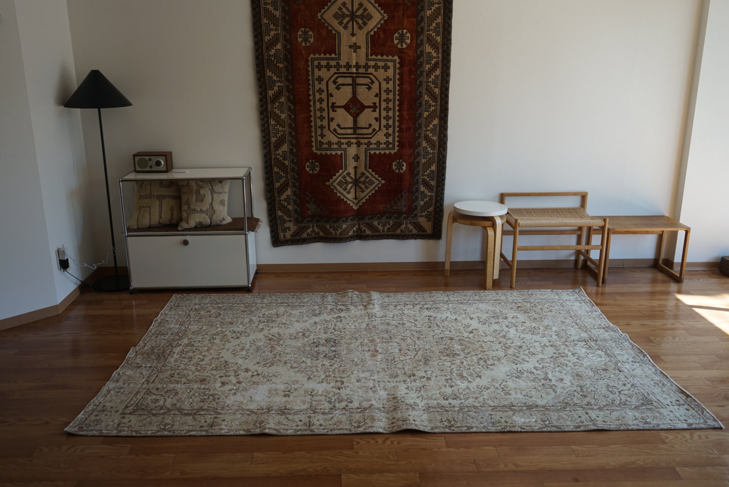 Türkiye Old Isparta Medallion Sweet Beige 1960年代 262.5 × 159.5 cm No.TR25401