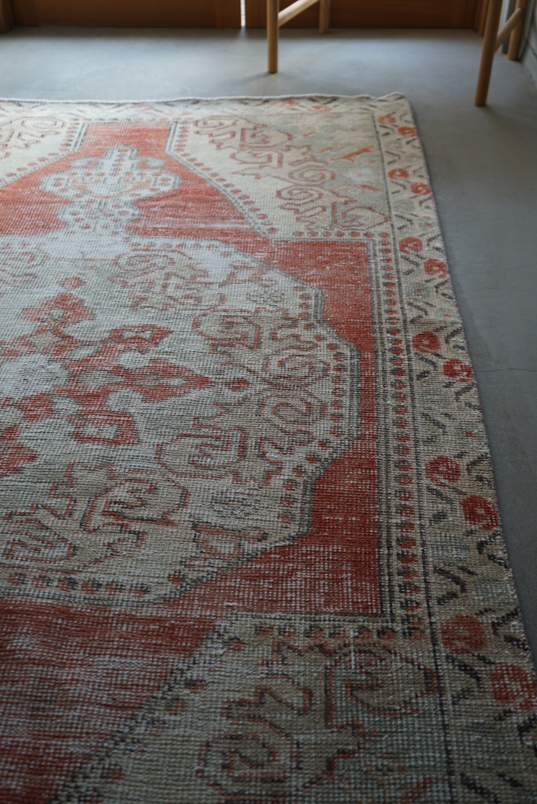 Türkiye Old Avanos Orange , Sage green 1970年代 214 × 132 cm No.TR25262