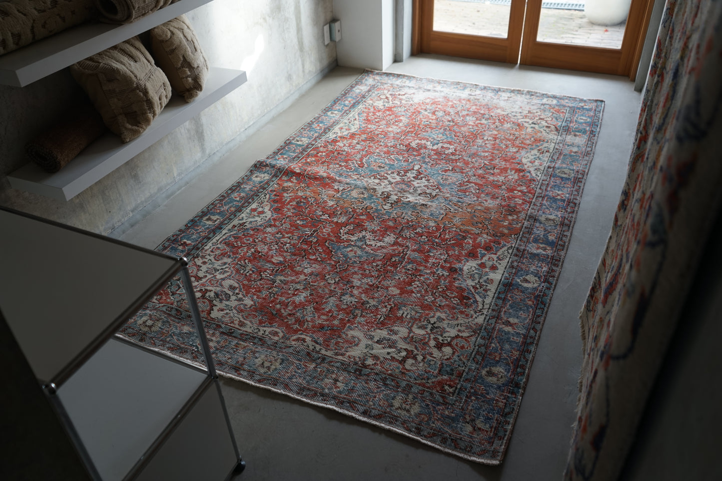 TURKEY OLD ISPARTA TURQUOISE RED 1970年代 261 × 155 cm No.TR25212