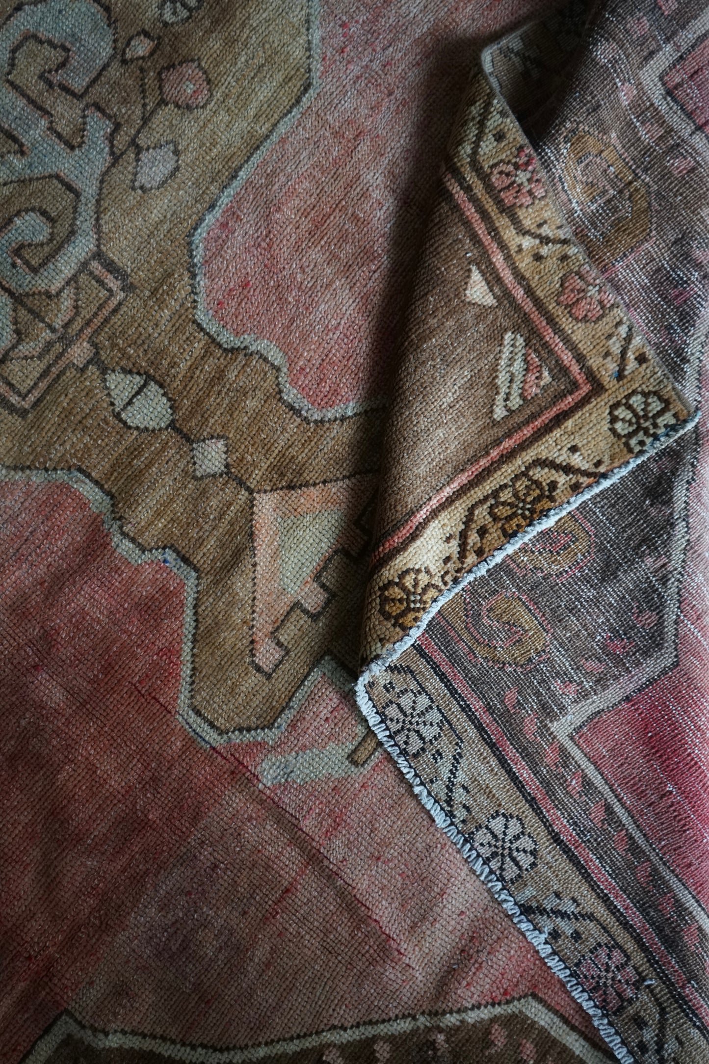 TURKEY OLD OUSHAK SALMON PINK 1970年代 286 × 162 cm No.TR25197