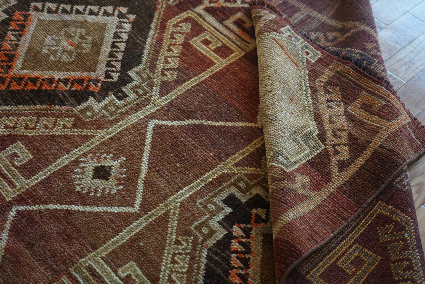 TURKEY VINTAGE ANATORIA BROWN 1980年代 256 × 155 cm No.TR25157