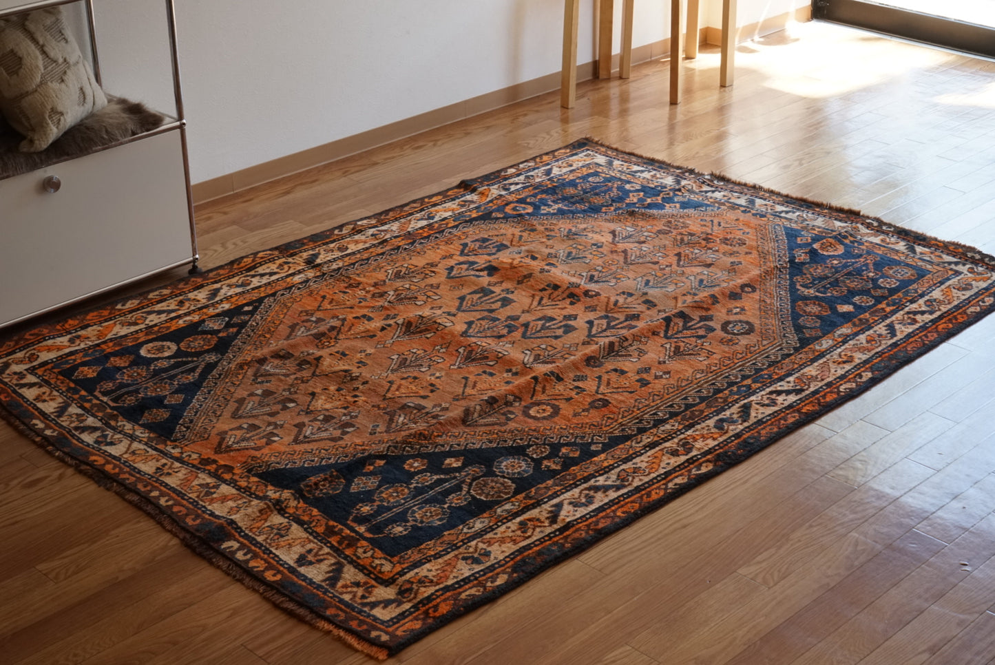 店頭販売 IRAN ANTIQUE SHIRAZ QASHQAI BASSERI 1870年代 217 × 150 cm