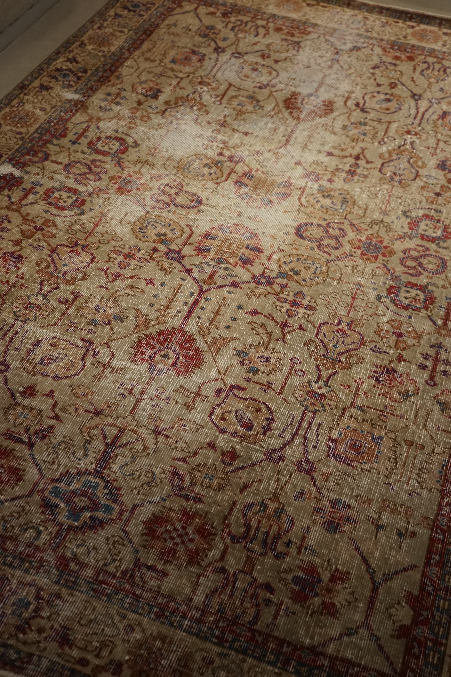 Türkiye Old Isparta Pink Beige 1970年代 250 × 162 cm No.TR25228