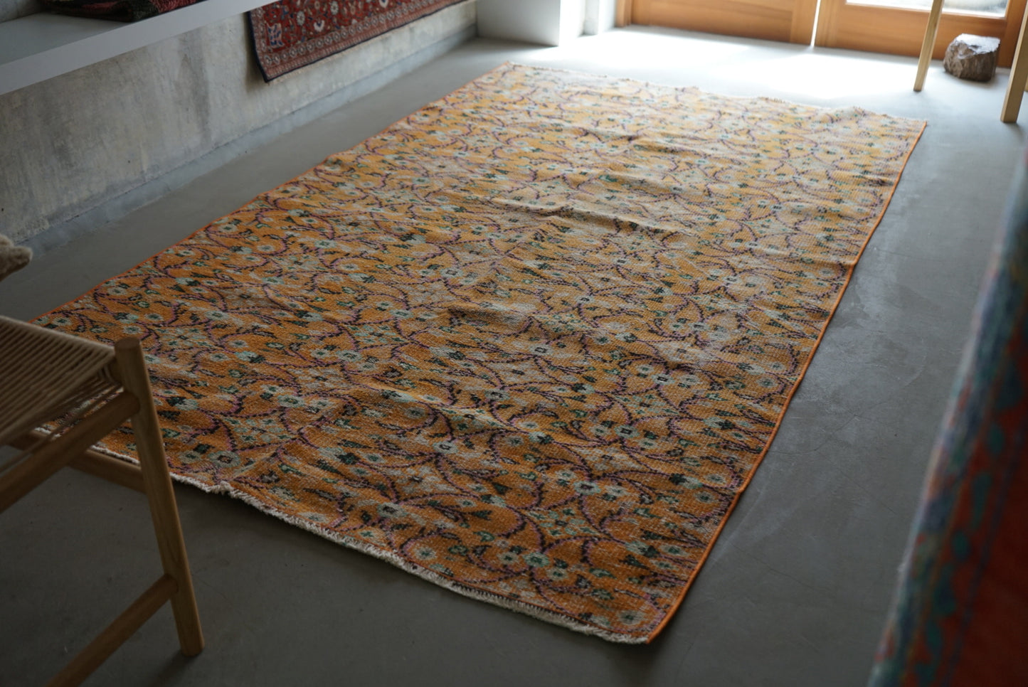 TURKEY OLD ISPARTA CALLOT ORANGE 1970年代 232 × 140 cm No.TR25149