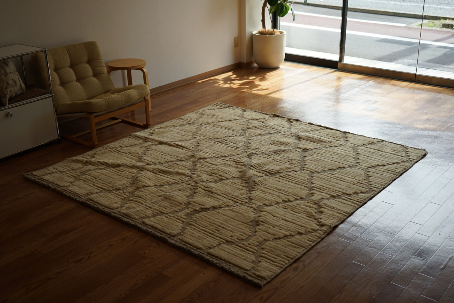 店頭販売 ORIGINAL IRAN QASHQAI KILIM LIVING SIZE " DIAMOND " 200 × 200 cm