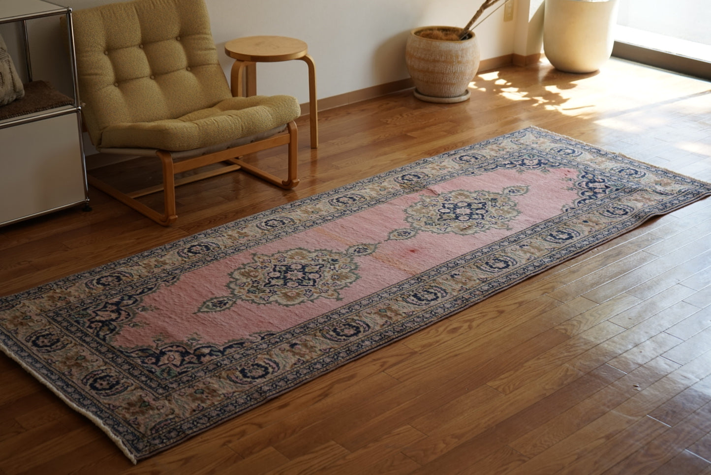 Türkiye Old Kayseri Pink Runner 1950-1960年代 272 × 101 cm