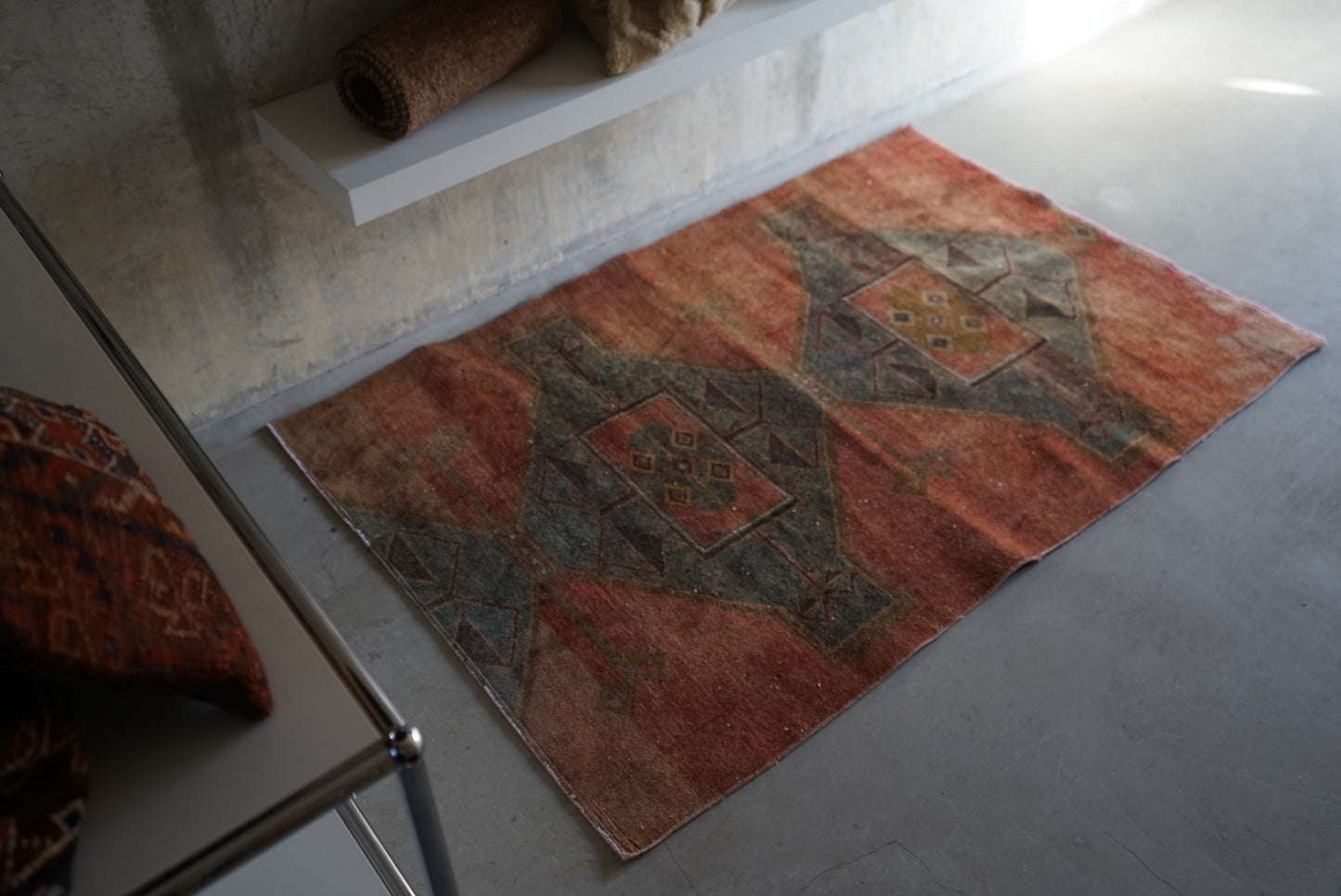 Türkiye Old Oushak Orange Small size 1970年代 137 × 91 cm No.TR25235