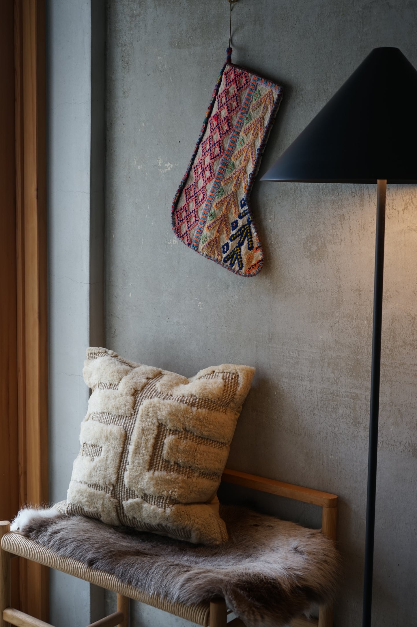 IRAN OLD-ANTIQUE CHRISTMAS SANTA SOCKS 39 × 25 cm NO.41