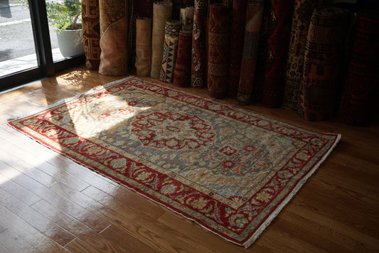 Türkiye Old Oushak Red Medallion 184 × 128 cm No.TR25331