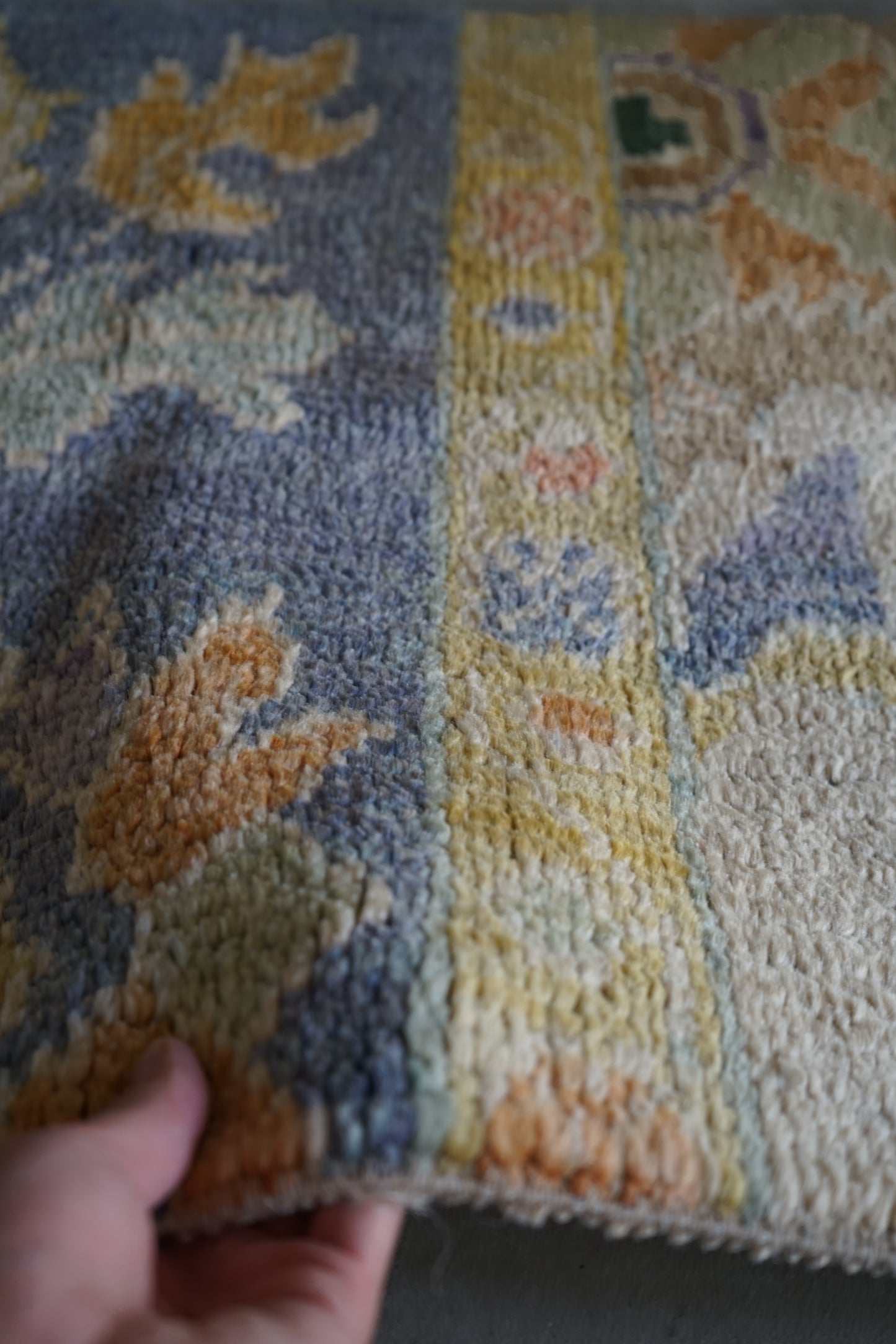 TURKEY VINTAGE SMALL RUG BEIGE FLOWER 85 × 66 cm No.TR25188