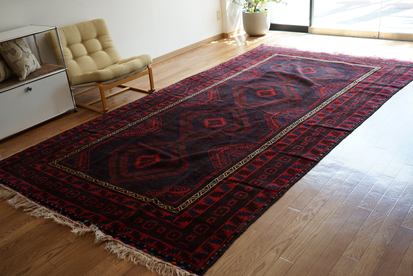 Afghanistan Vintage Baluch Zanjir 1980年代 358 × 190 cm  No.AF2530