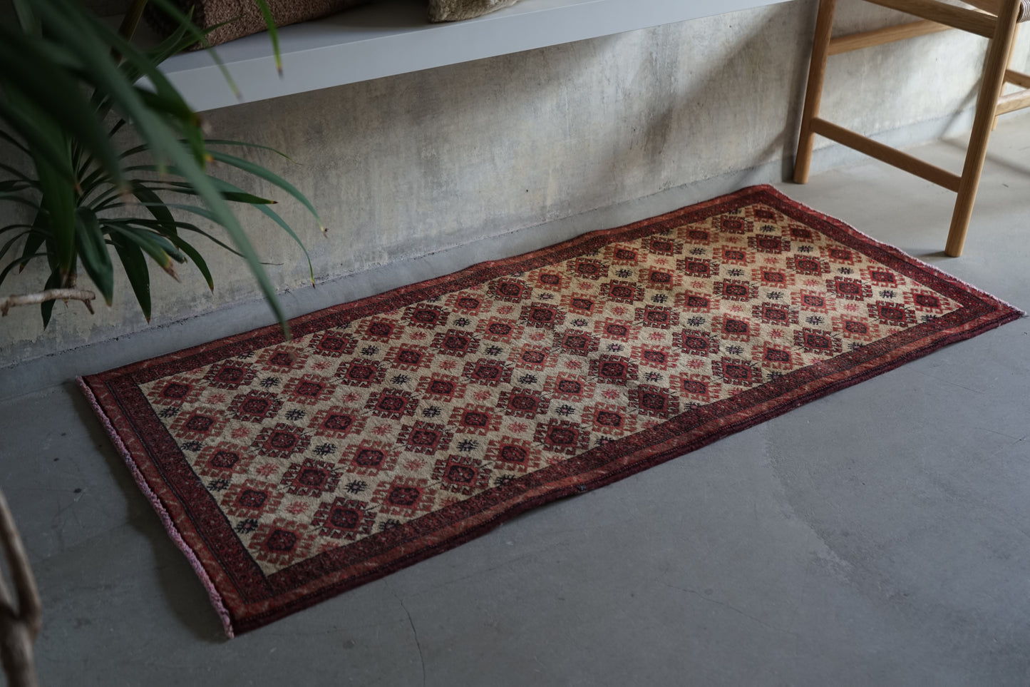 Türkiye Old Oushak Beige Runner size 1970年代 133 × 58.5cm No.TR25242