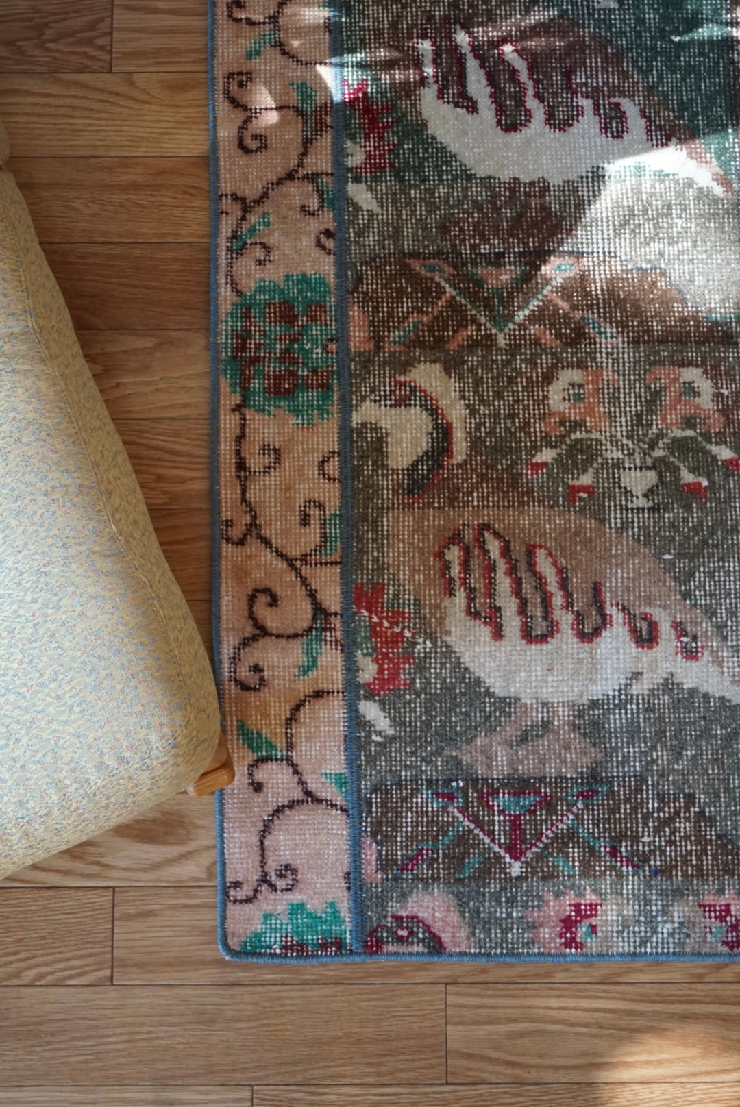 Türkiye Old Oushak Bird Motif Patchwork 1960年代 82.5 × 59 cm No.TR25466