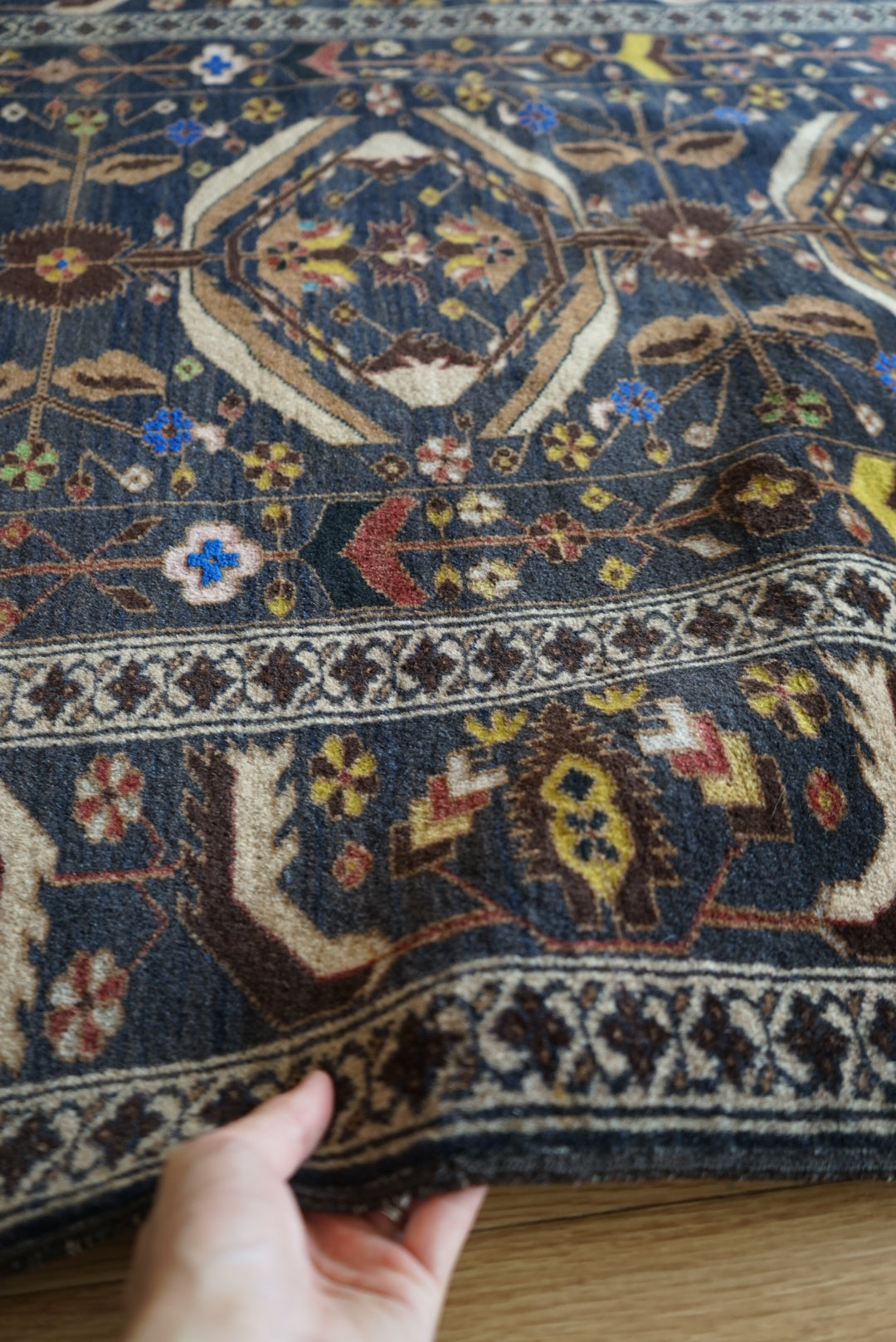 Afghanistan Vintage Baluch Zakani Midnight Navy 1980年代 215 × 121.5 cm No.AF2528