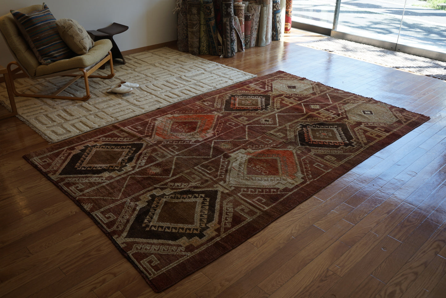 TURKEY VINTAGE ANATORIA BROWN 1980年代 256 × 155 cm No.TR25157