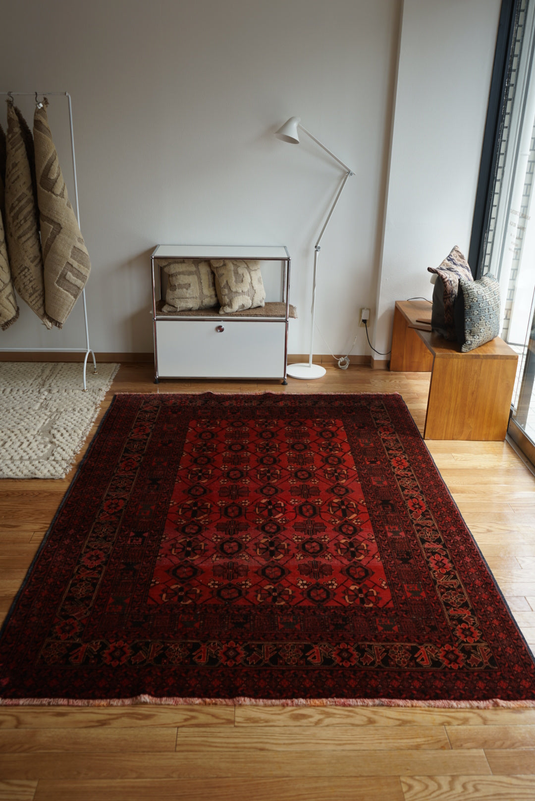 Afghanistan Old Turkmen Bashiri RichRed 1970年代 218 × 162 cm No.AF2523