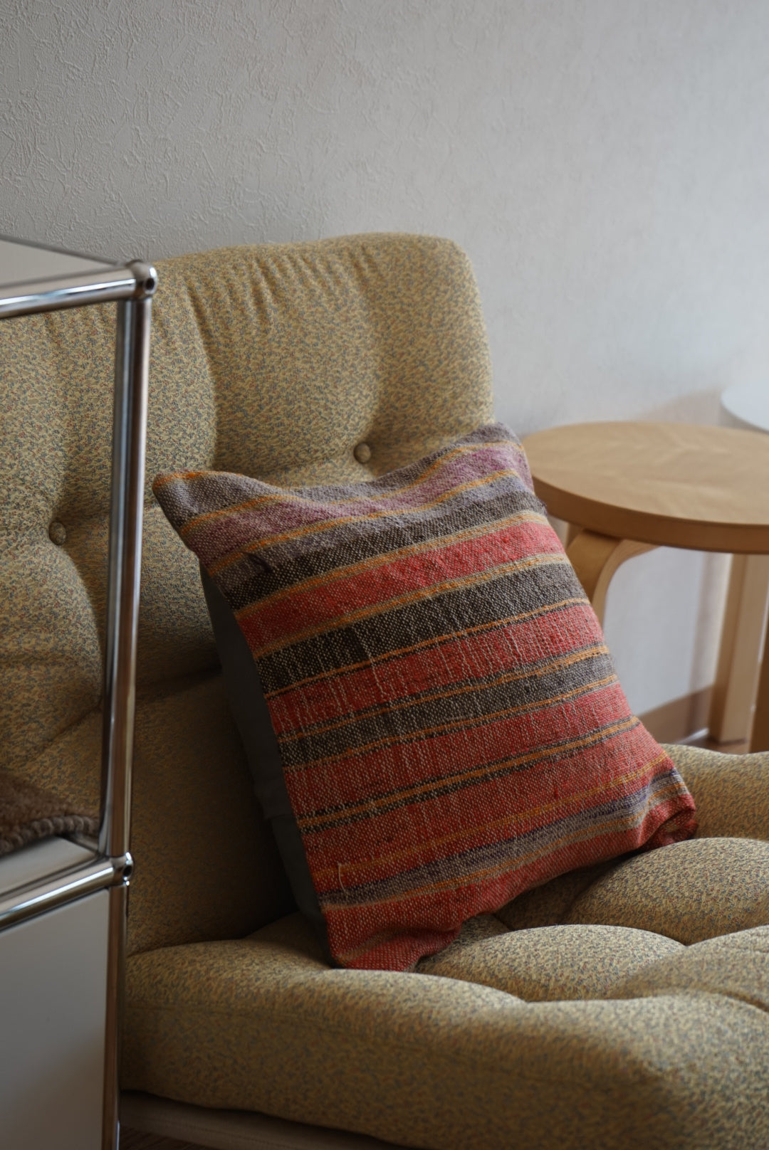 Türkiye Old Kilim Cushion Cover Red Mix Stripe 40 × 40 cm No.TR25365