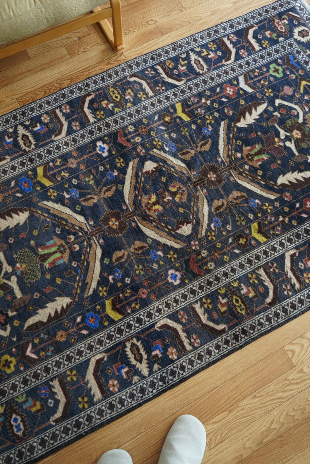 Afghanistan Vintage Baluch Zakani Midnight Navy 1980年代 215 × 121.5 cm No.AF2528