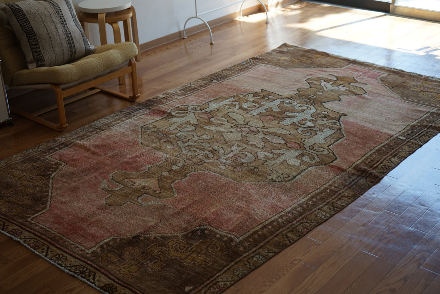 TURKEY OLD OUSHAK SALMON PINK 1970年代 286 × 162 cm No.TR25197