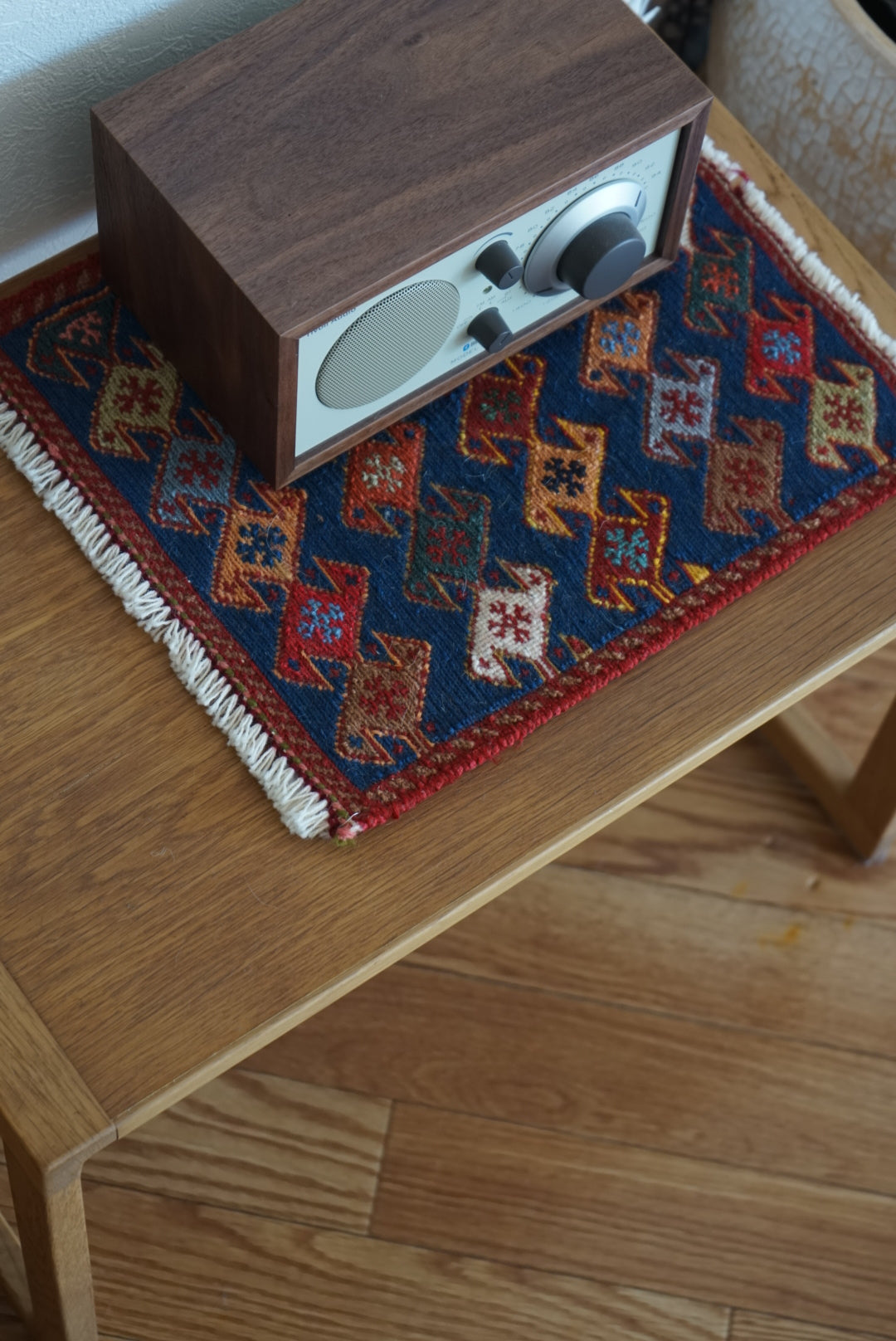 IRAN OLD SHIRAZ QASHQAI AGHAJARI KILIM 1970年代 33 × 29 cm / 1'0" × 0'9" ft
