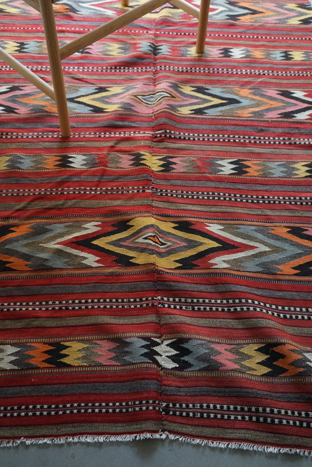 TURKEY BALKAN OLD KILIM 1950-1960年代 159 × 116 cm