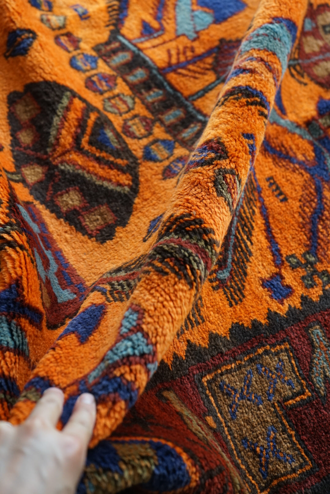 AFGHANISTAN VINTAGE BALUCH 1980-1985年 216 × 129 cm