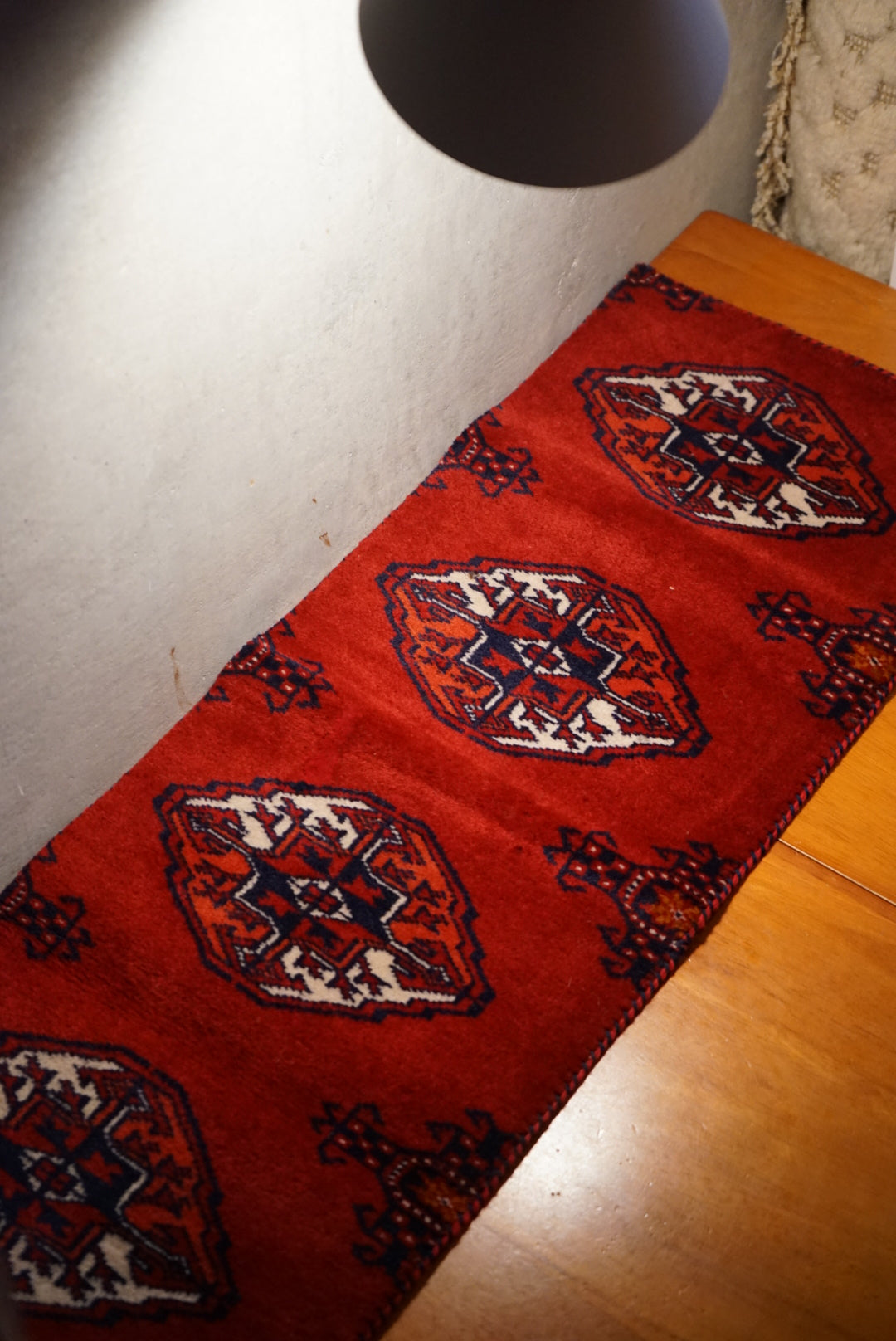 IRAN ANTIQUE TURKMEN RUNNER 1900年代 76.5 × 29 cm No.1