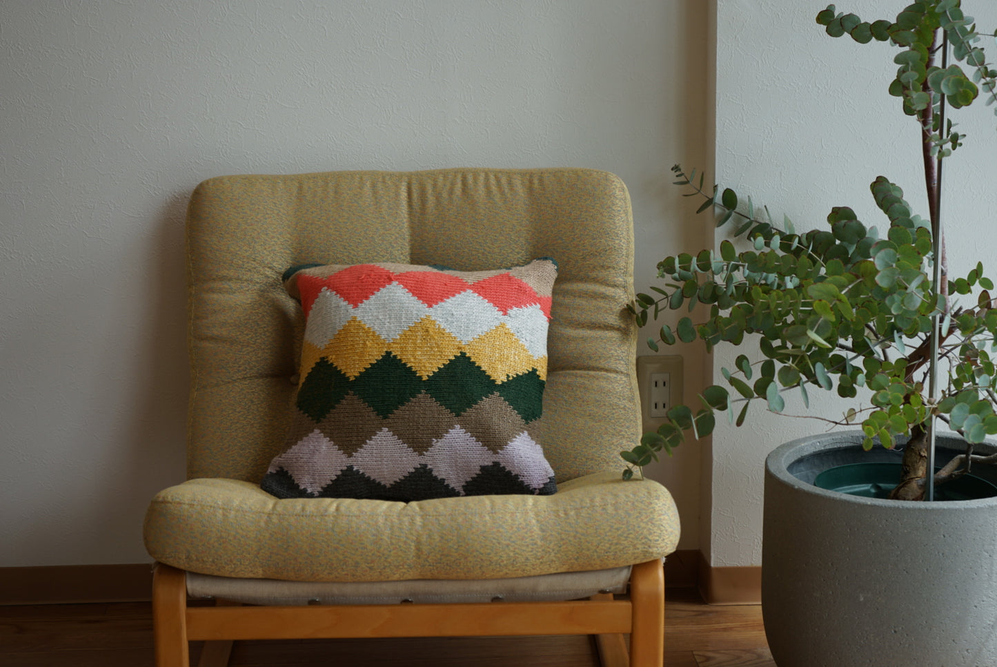 Türkiye Old Kilim Cushion Cover Colorful Diamond 41 × 40 cm No.TR25438