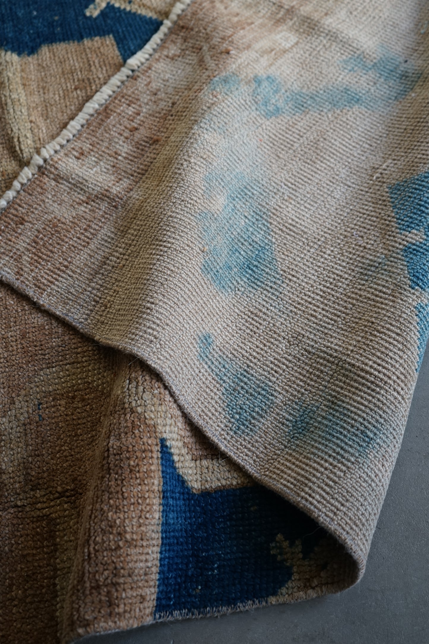 Türkiye Old Oushak Beige Runner Size 1970年代 223 × 83 cm No.TR25223