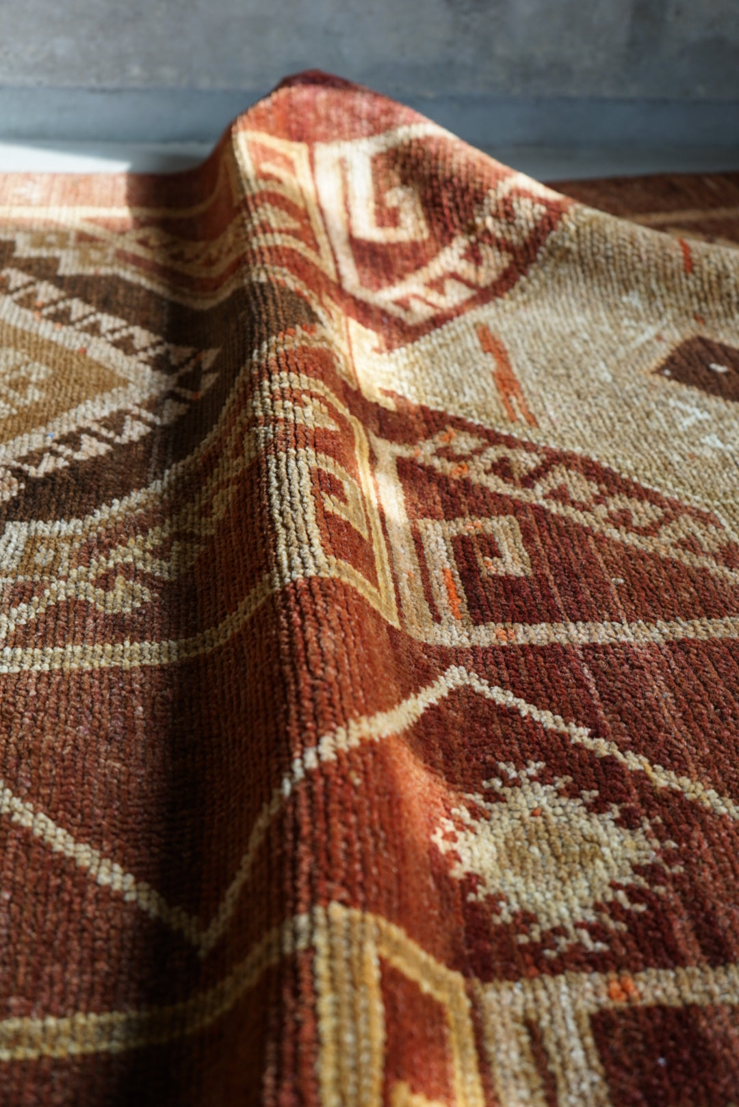 TURKEY VINTAGE ANATORIA BROWN 1980年代 256 × 155 cm No.TR25157