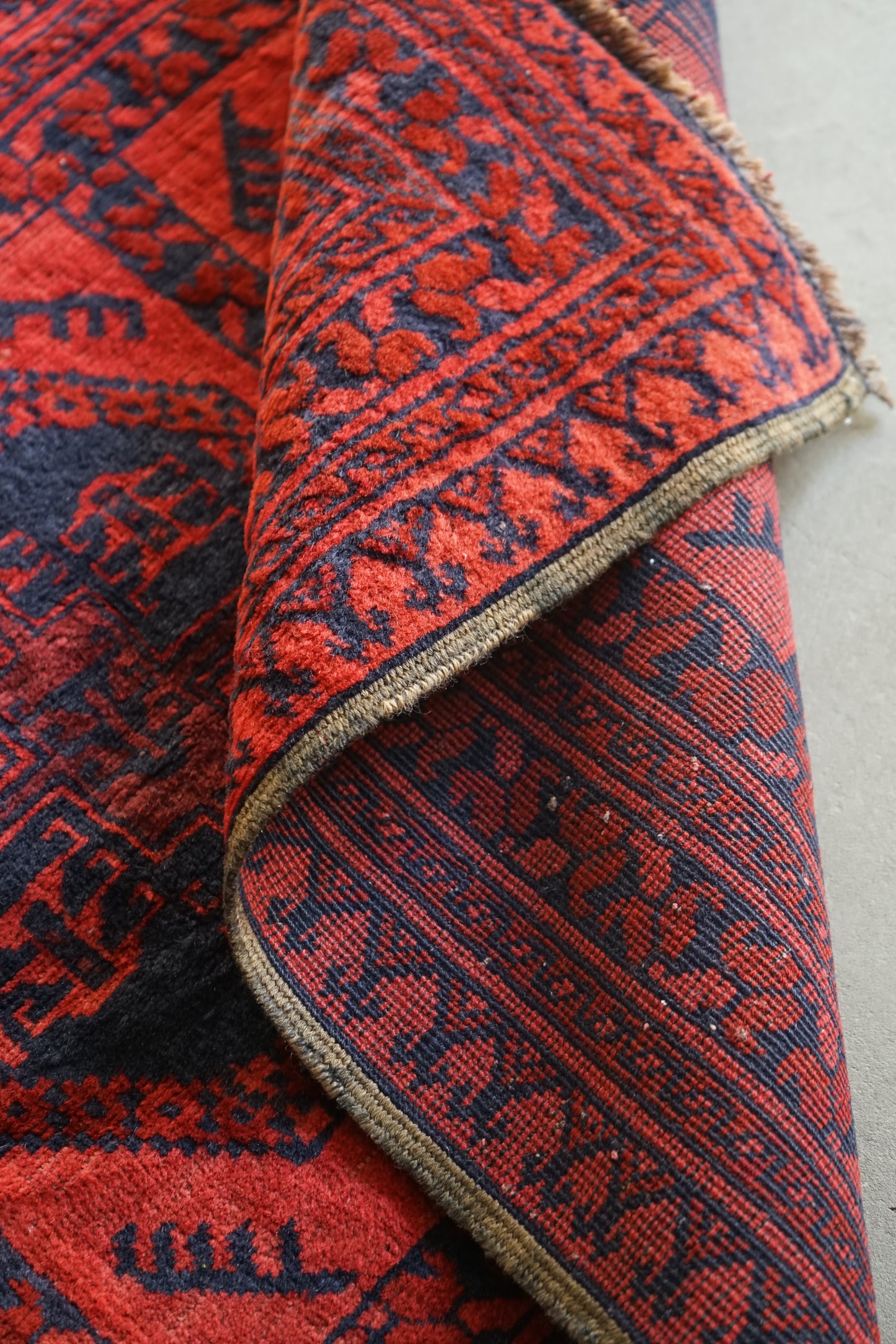 AFGHANISTAN OLD TURKMEN ELEPHANT FOOT 1970年代 112 × 75 cm No.AF2515