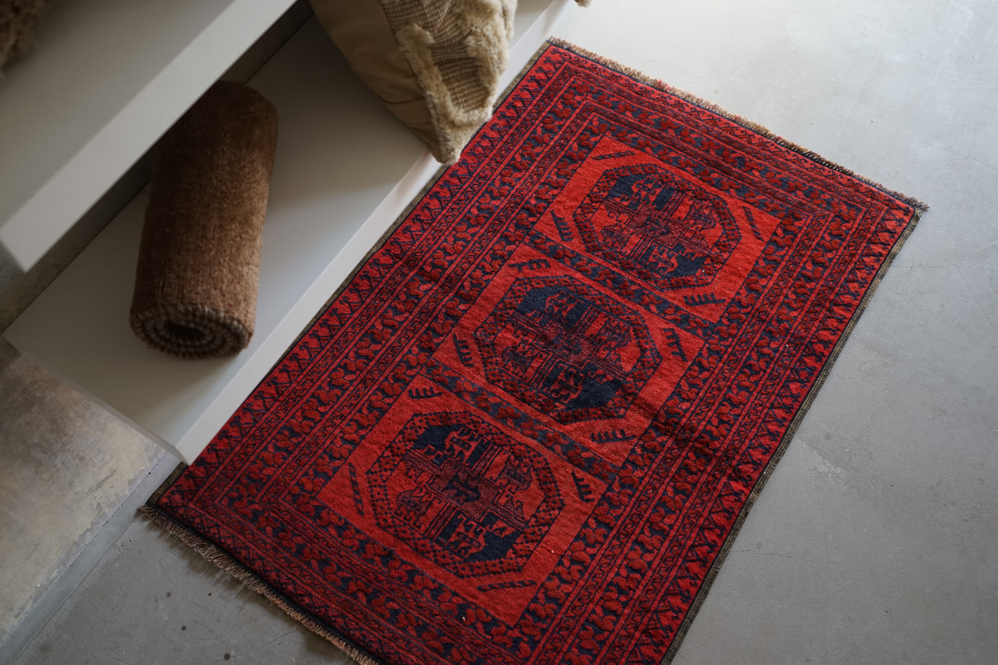 AFGHANISTAN OLD TURKMEN ELEPHANT FOOT 1970年代 112 × 75 cm No.AF2515