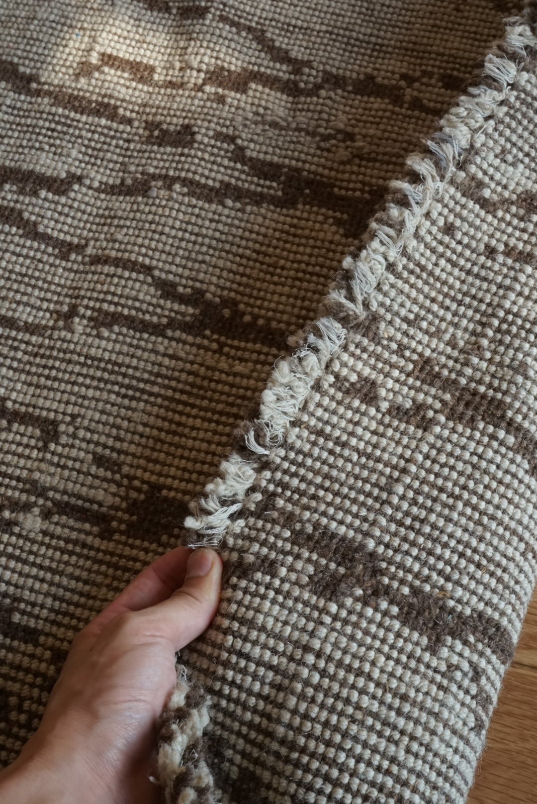MAISON ÉTRETAT Original Iran Qashqai Kilim " Tribe " 205 × 144 cm / 国内送料無料・羊毛手織りキリム