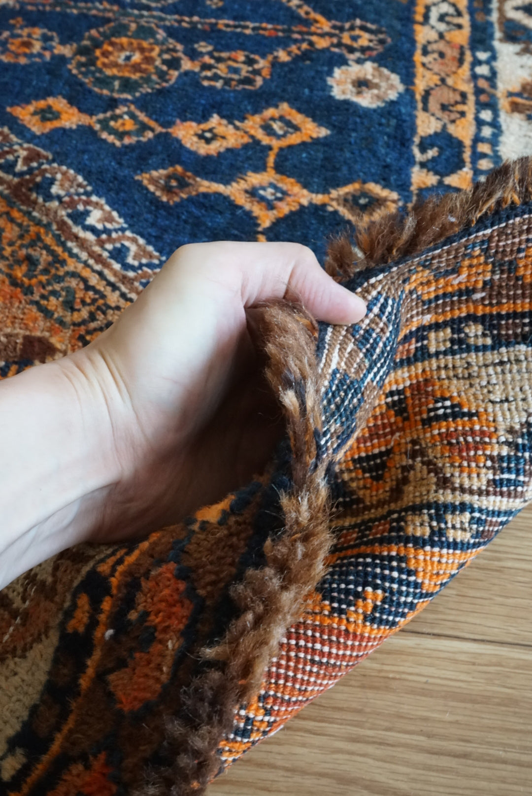 店頭販売 IRAN ANTIQUE SHIRAZ QASHQAI BASSERI 1870年代 217 × 150 cm