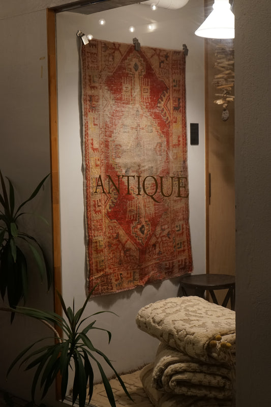 TURKEY VINTAGE SMALL RUG ANATORIA RED 114 × 94 cm No.TR25189