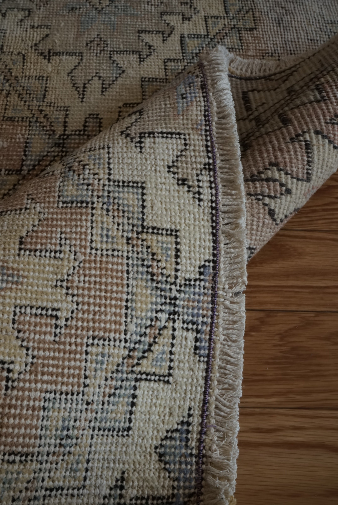 Türkiye Old Isparta Runner Beige , Blue Mix 1970年代 229 × 98 cm No.TR25471