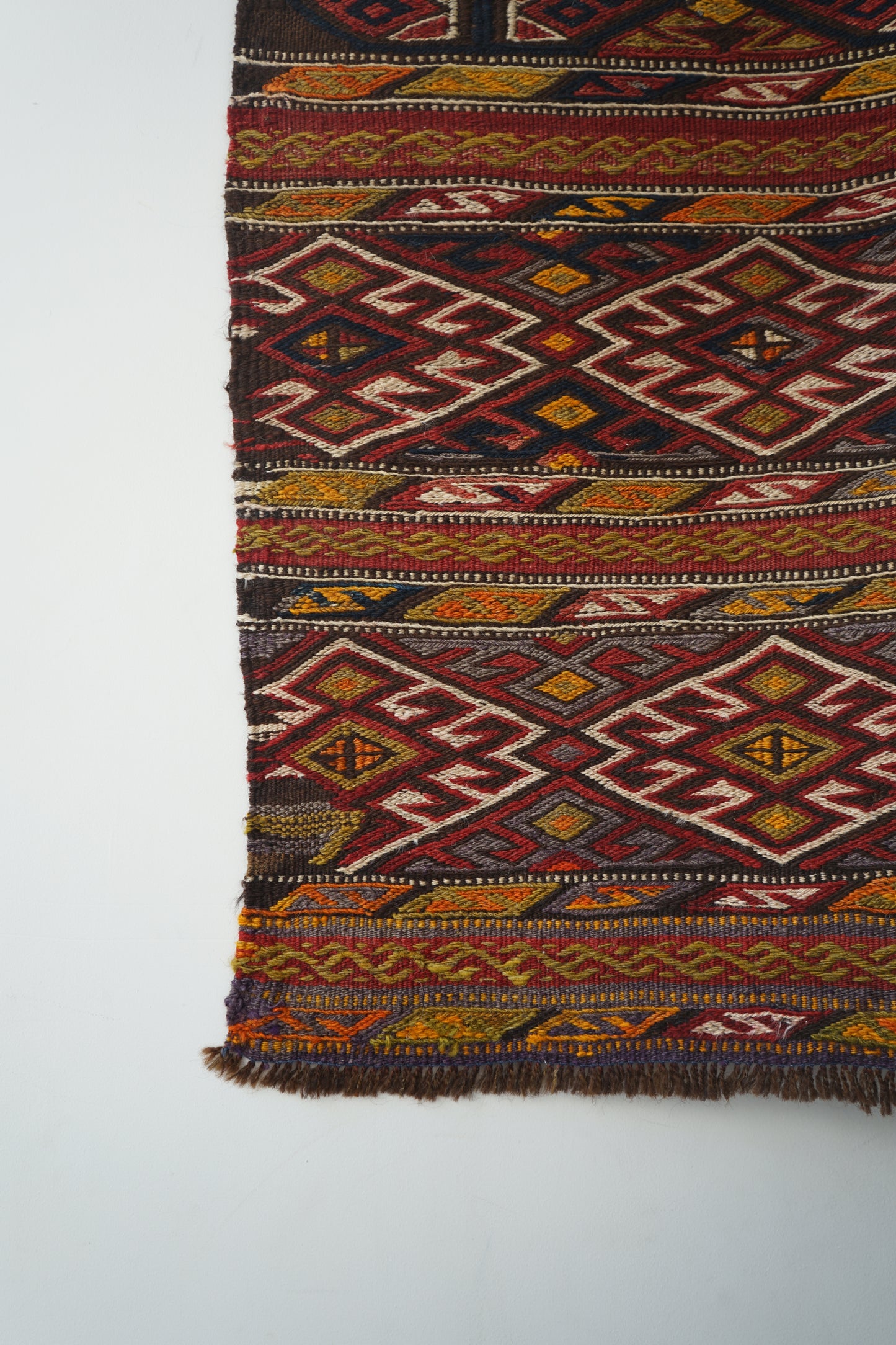 EASTERN TURKEY VINTAGE KURDISTAN KILIM 1965-1970年代 92 × 81 cm