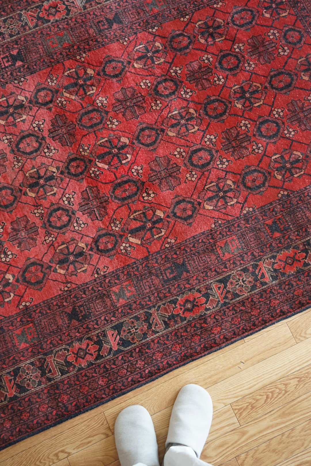 Afghanistan Old Turkmen Bashiri RichRed 1970年代 218 × 162 cm No.AF2523