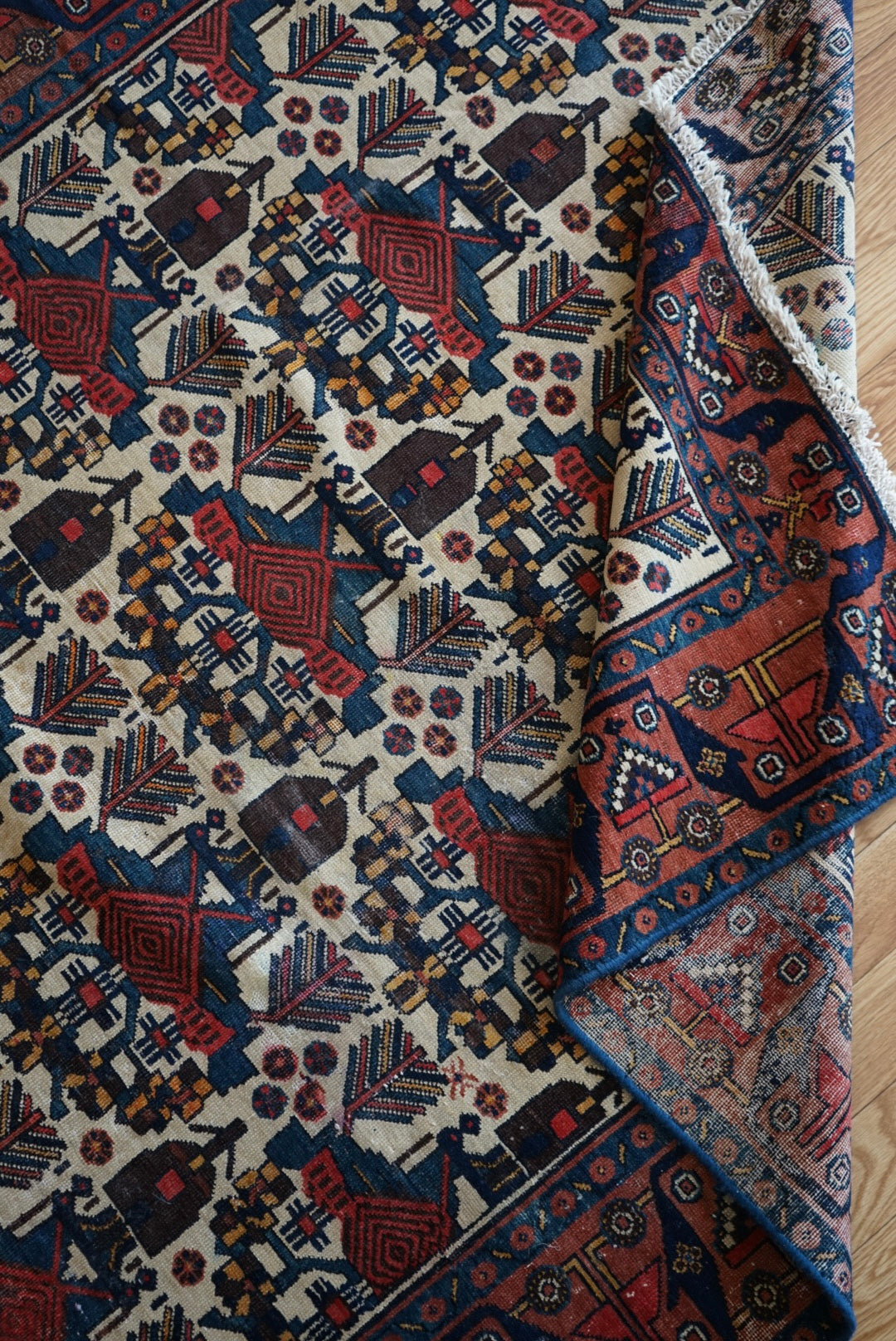 店頭販売 IRAN ANTIQUE BAKHTIARI GAVAN BUSHES
1870年代 185.5 × 146 cm